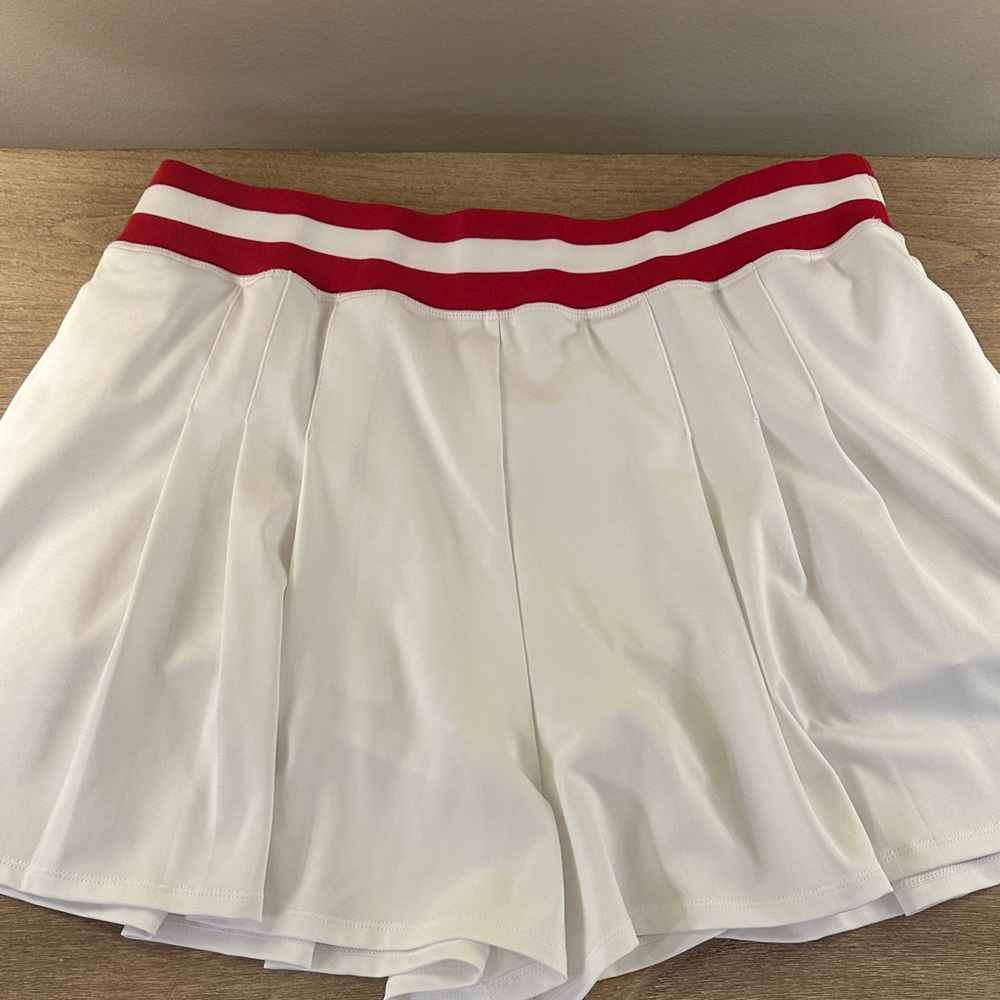 Tuckernuck White Shorts with Red Striped Waistband